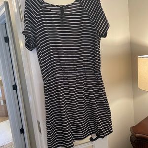 Black and white stripe boutique dress